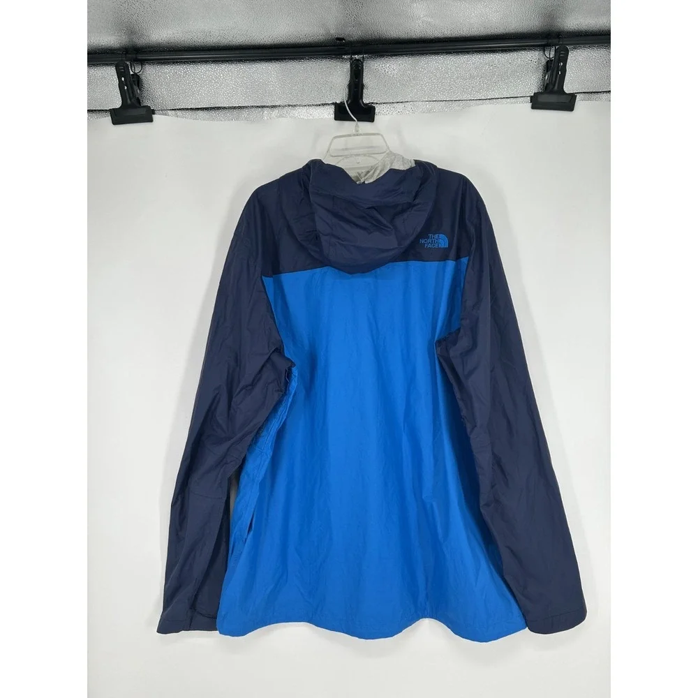 The North Face Rain Windbreaker Jacket Mens 2XL Navy Blue Colorblock Full Zip Up